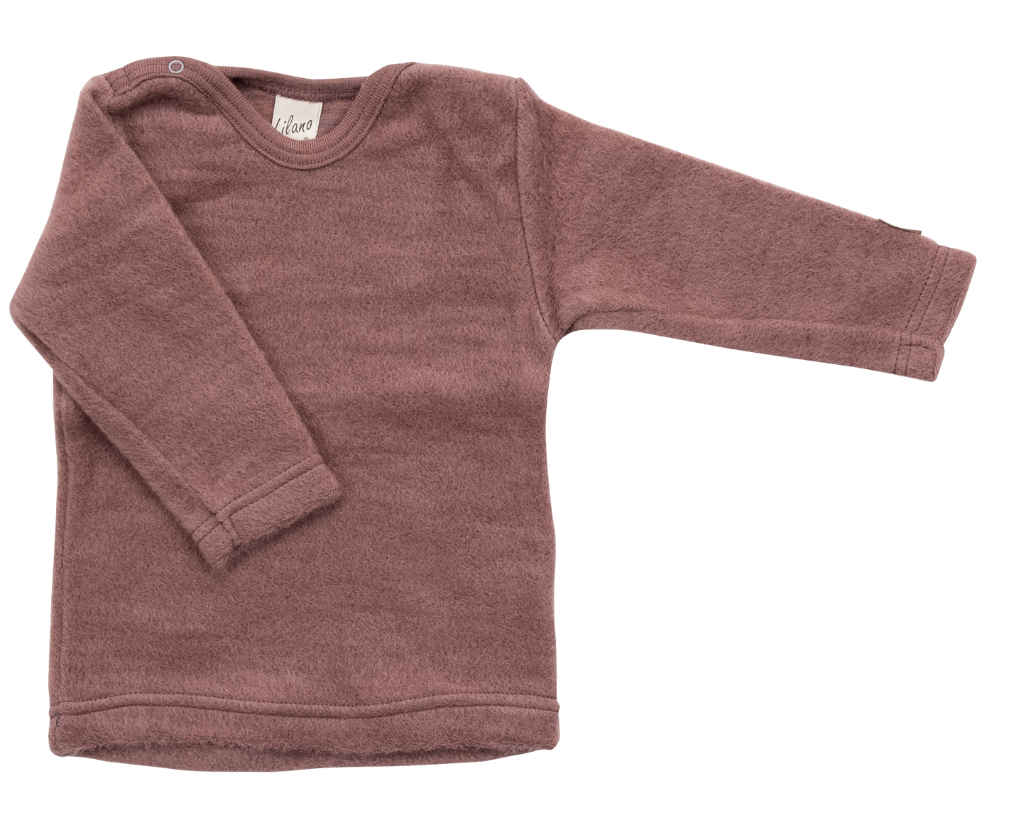 Pullover aus Wolle mit Druckknöpfen. mauve | Lilano