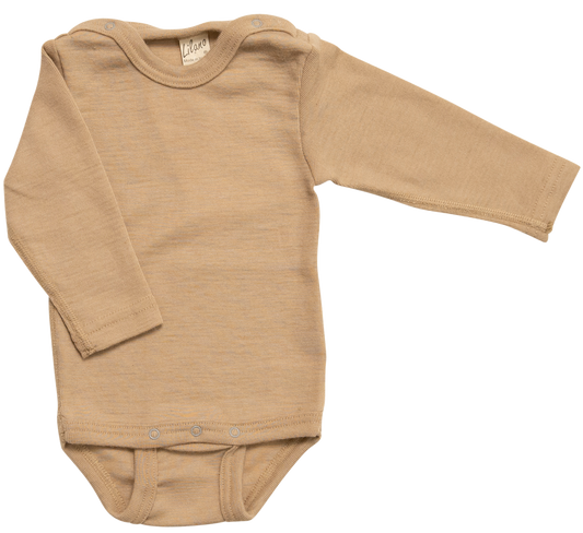 Body, Wolle/Seide, langarm, sand | Lilano