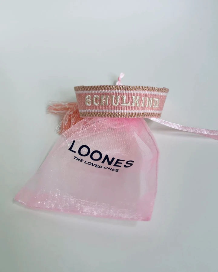 Gewebtes Armband "Schulkind". Biobaumwolle | LOONES
