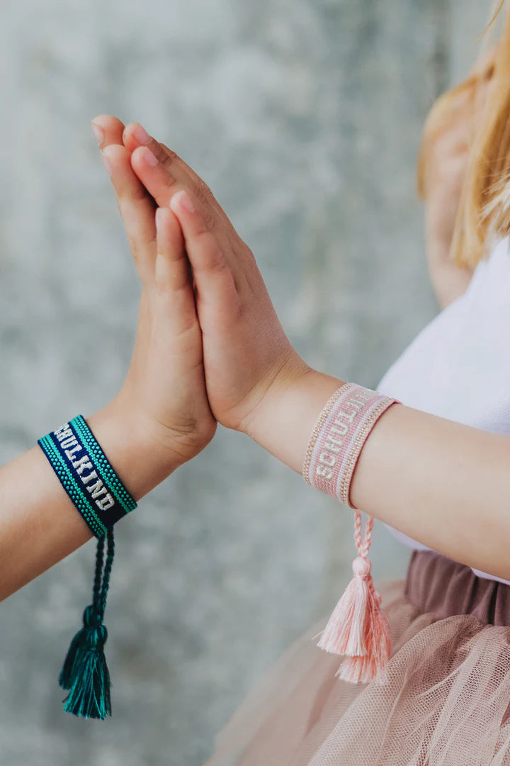 Gewebtes Armband "Schulkind". Biobaumwolle | LOONES
