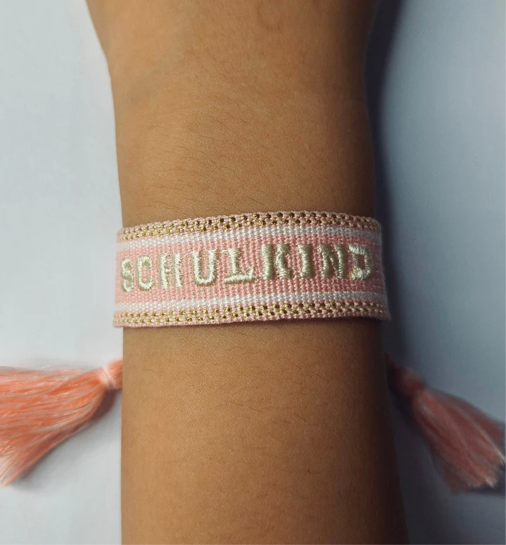 Gewebtes Armband "Schulkind". Biobaumwolle | LOONES