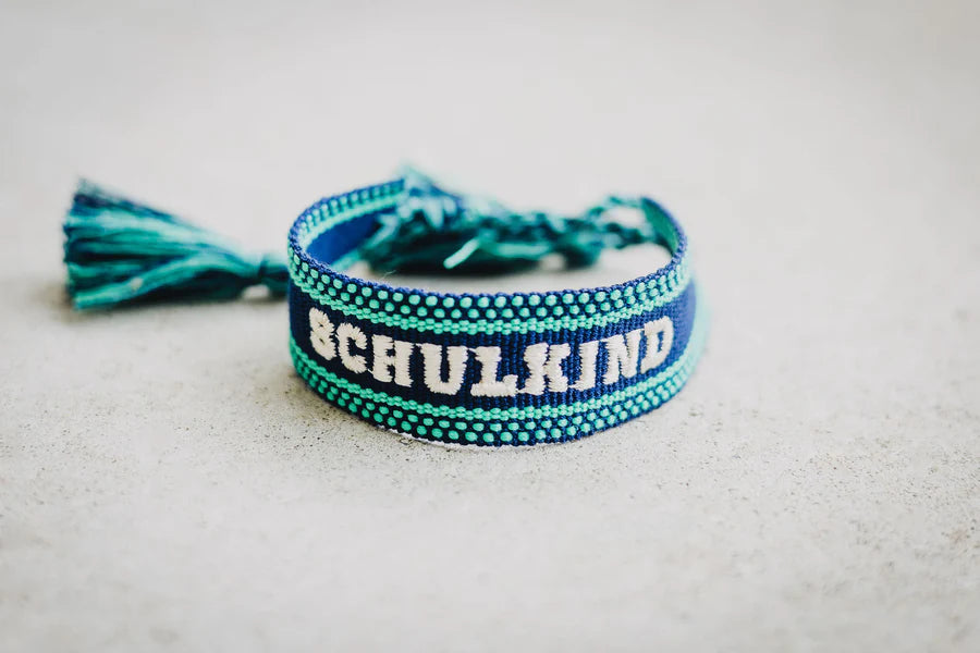 Gewebtes Armband "Schulkind". Biobaumwolle | LOONES