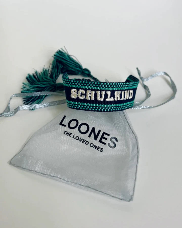 Gewebtes Armband "Schulkind". Biobaumwolle | LOONES