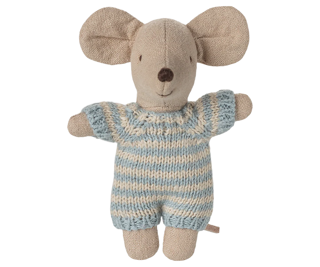 Babymaus in einer Tragetasche. blau | Maileg