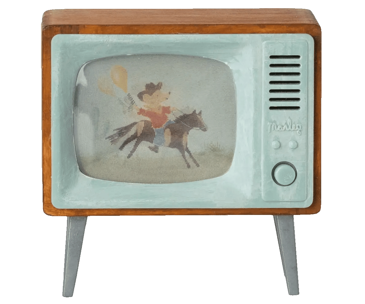 Maileg Miniatur-Fernseher – Retro-Design mit Lichtfunktion_4