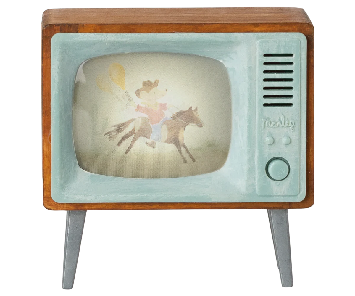 Maileg Miniatur-Fernseher – Retro-Design mit Lichtfunktion_3