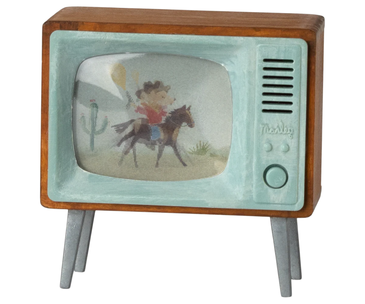 Maileg Miniatur-Fernseher – Retro-Design mit Lichtfunktion_2