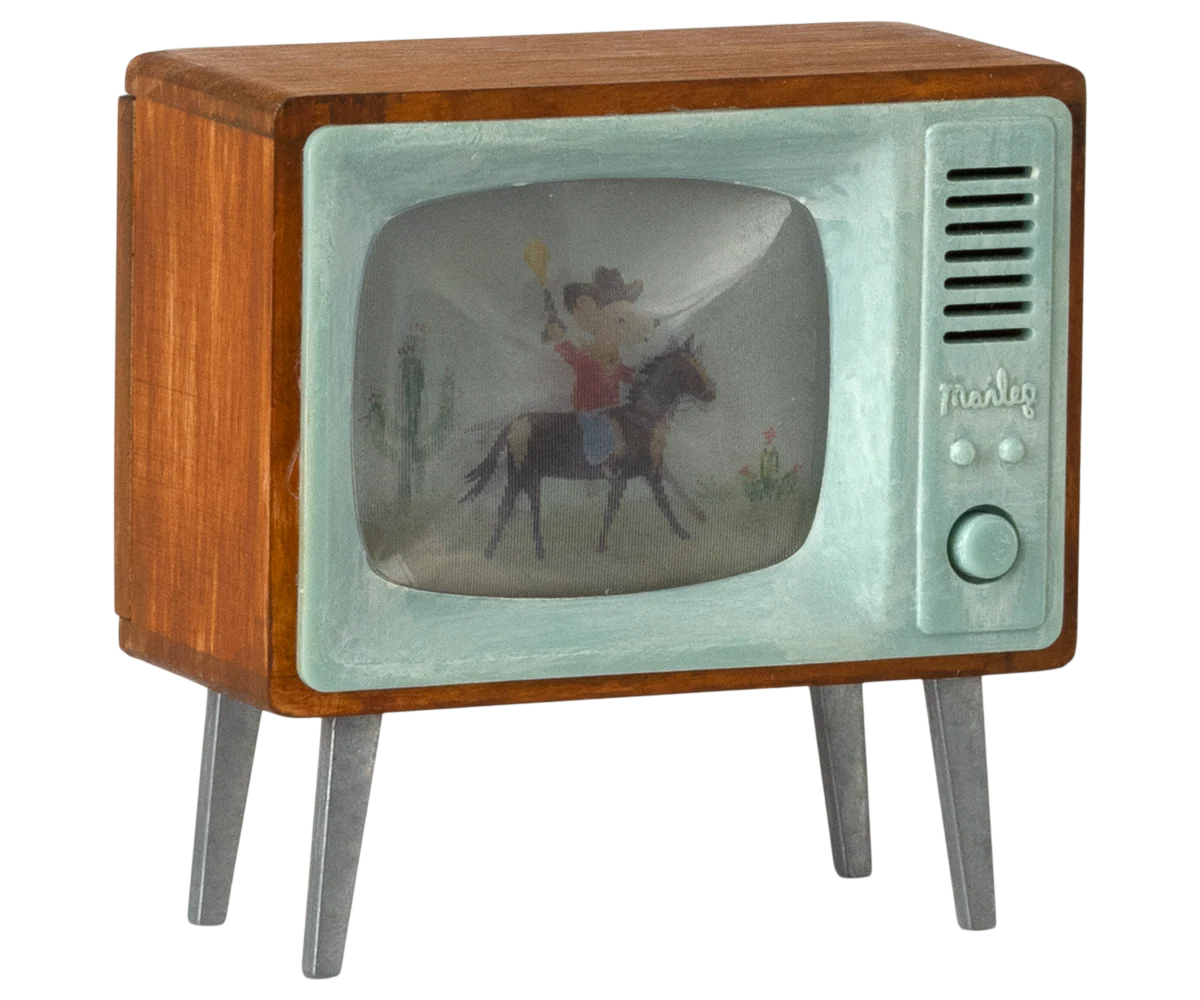 Maileg Miniatur-Fernseher – Retro-Design mit Lichtfunktion_1