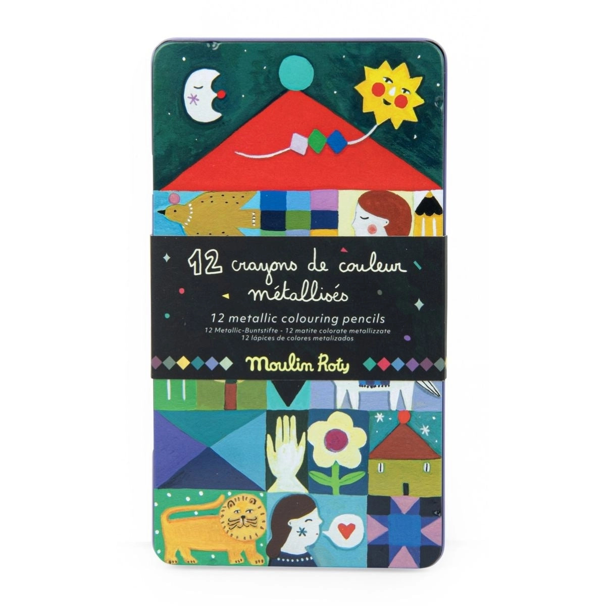 Buntstifte. Metallic. Mit Schachtel | Moulin Roty