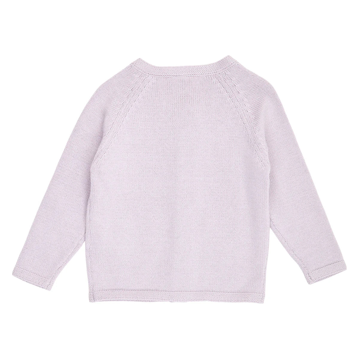 Strockpullover mit Stickerei-Blume, Rückansicht