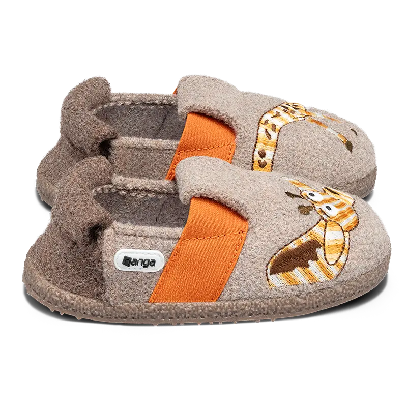 Hausschuhe. Wolle. Giraffe. beige | Nanga