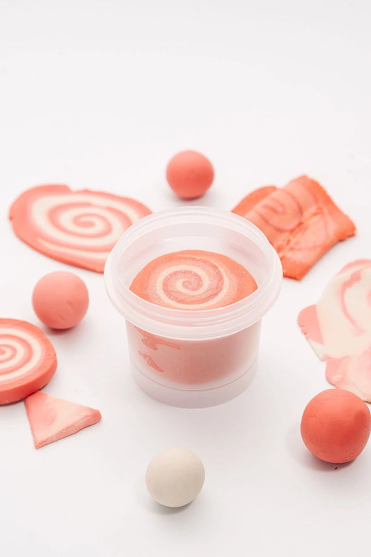 Noonchi Organics Bio-Knete – Farbe: Candy Swirl coral