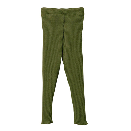 Strick-Leggings - Merinowolle - oliv | disana