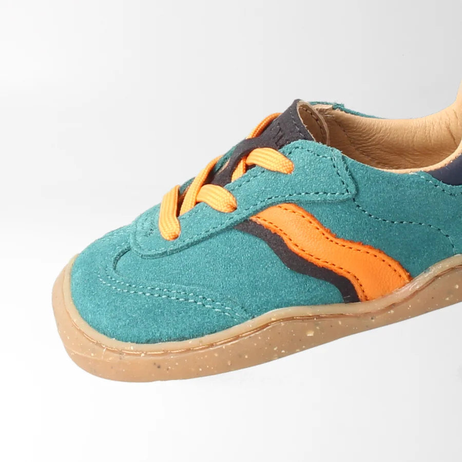 bLIFESTYLE Barfußschuh wildbieneSTYLE BABY petrol – Leder-Sneaker für erste Schritte-nahaufnahme