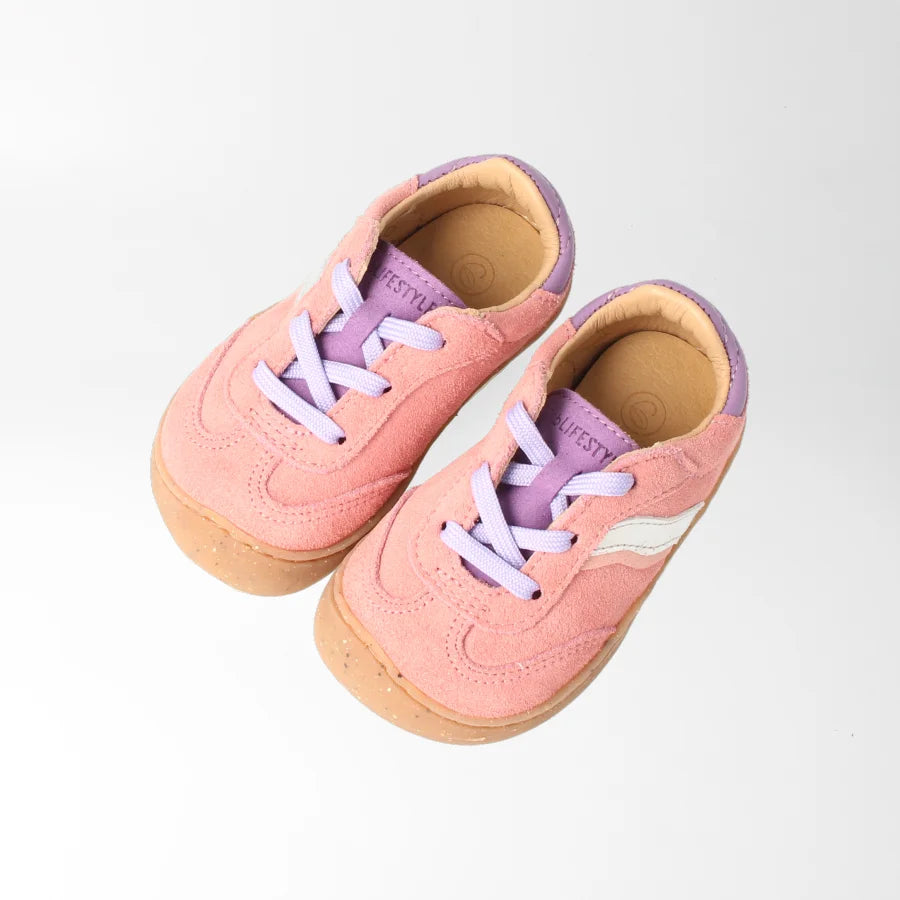 bLIFESTYLE Barfußschuh wildbieneSTYLE BABY wolkenrosa – Leder-Sneaker für erste Schritte-ansicht oben